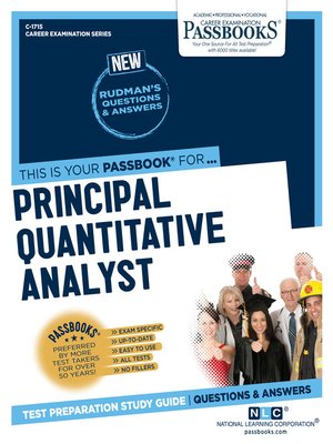 cover image of Principal Quantitative Analyst